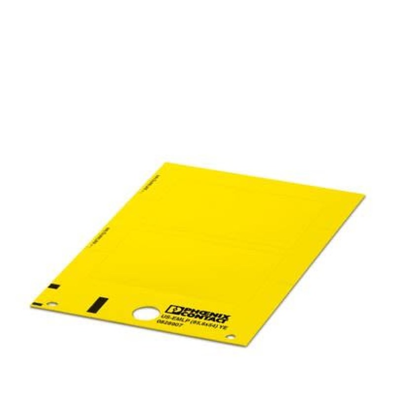 Phoenix Contact Yellow on Yellow Cable Labels, 54 mm Length, 85.6 mm Width, 53.7 mm Label Length, 84.9 mm Label Width