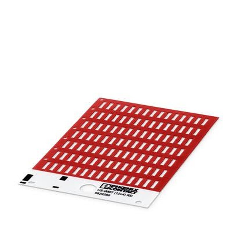 Phoenix Contact US-WMT Cable Marker, Red, Pre-printed "0", 0829280 Flammability rating according to UL 94 V2