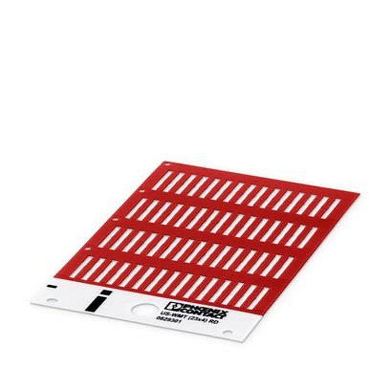 Phoenix Contact US-WMT Cable Marker, Red, Pre-printed "0", 0829301 Flammability rating according to UL 94 V2