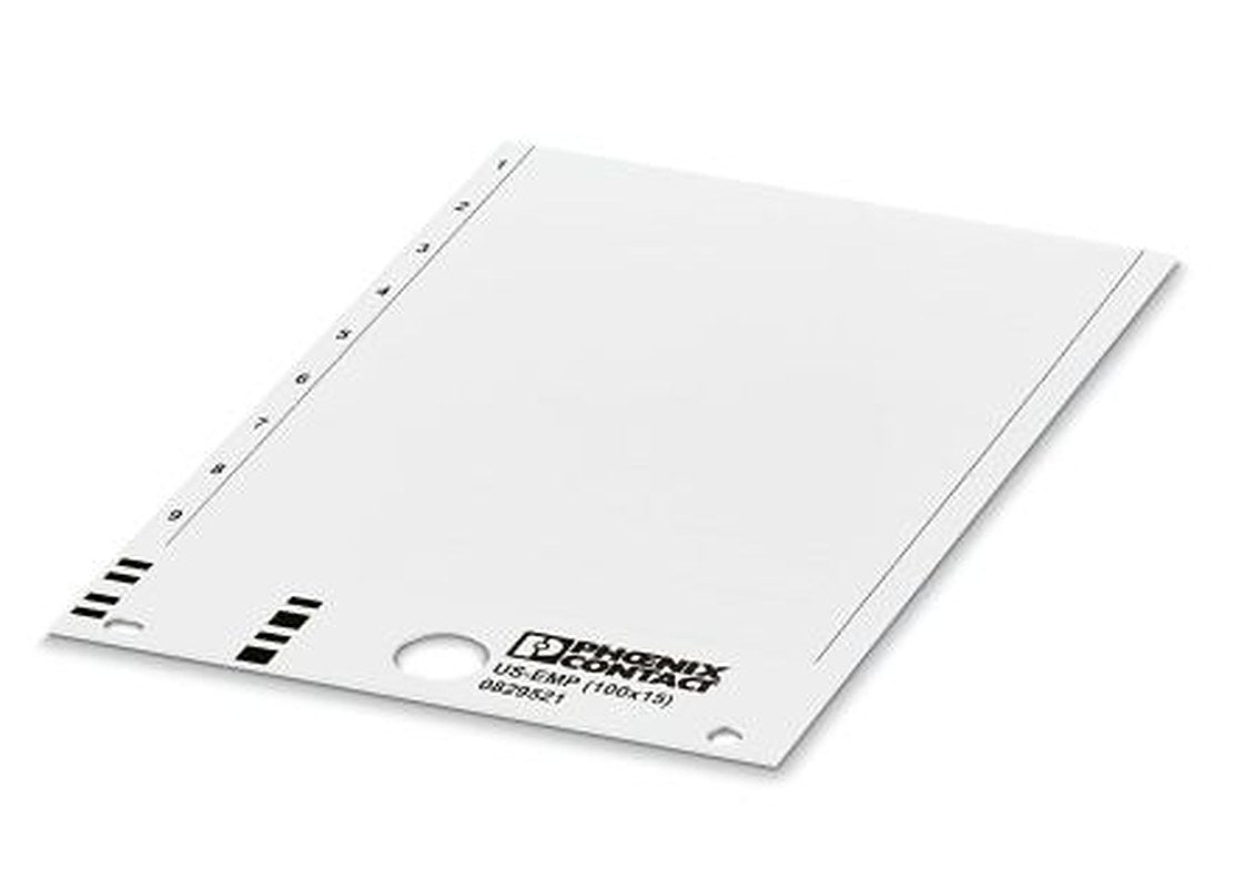 Phoenix Contact, US-EMP (100X15) Plastic Terminal Block Marker for use with Terminal Block