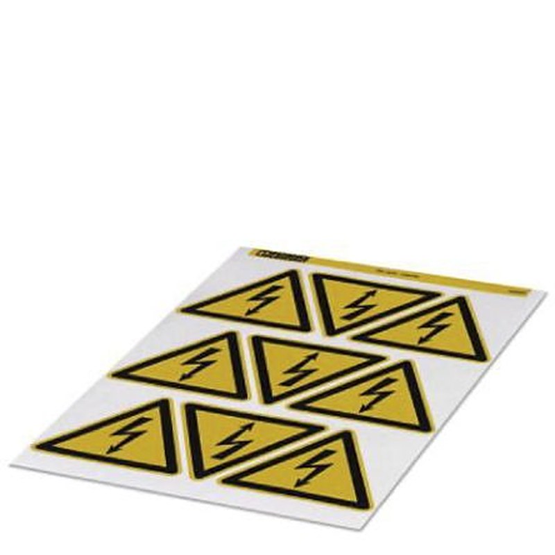 Phoenix Contact Adhesive Pre-Printed Label-Lightning Flash-. Quantity: 9 Per Pack