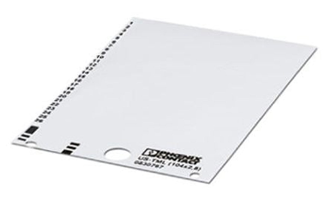 Phoenix Contact Panel Marker, 104 mm Length 0830839 White