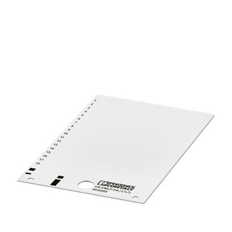 Phoenix Contact White on White Cable Labels, 7 mm Length, 17 mm Width, 7 mm Label Length, 17 mm Label Width