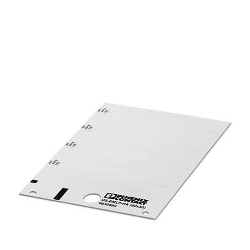 Phoenix Contact White on White Cable Labels, 30 mm Length, 60 mm Width, 30 mm Label Length, 60 mm Label Width