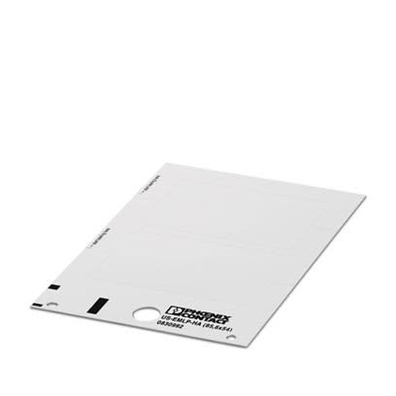 Phoenix Contact White on White Cable Labels, 54 mm Length, 85.6 mm Width, 53.7 mm Label Length, 84.9 mm Label Width