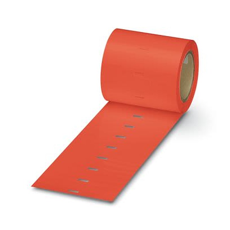 Phoenix Contact Red Label Roll, 77.5 mm Width, 500 Per Roll Qty, 12.8 mm