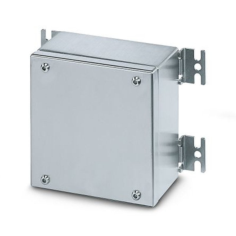 Phoenix Contact E S6 A 200X200X80 Series Silver 316L Stainless Steel Junction Box, IECEx, ATEX, 80 mm, 200mm 200 mm