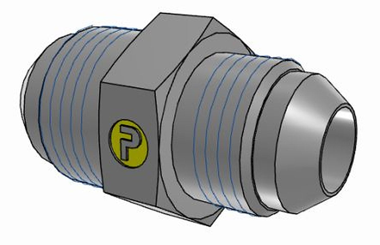 Parker 10-8HMTXS Hydraulic Fitting Male, Steel, 0.88 in Hose ID