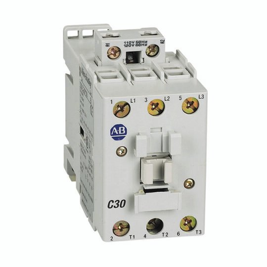 100-C IEC Contactor, 24V DC Electronic Coil, Screw Terminals, Load Side, 37A, 1 N.O. 0 N.C. Auxiliary Contact Configuration, Single Pack