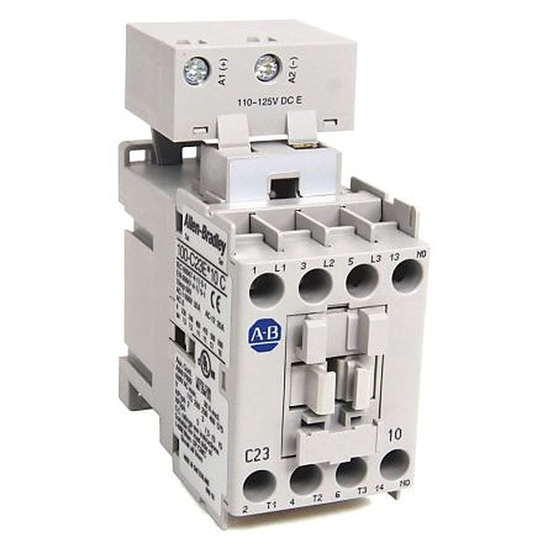 Allen Bradley 100-C Contactors Contactor, 24V dc Coil, 3-Pole, 23 A, 11 kW, 1 NC