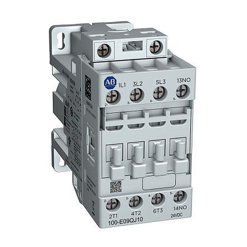 Allen Bradley 100-E Contactor Contactor, 24V dc Coil, 3-Pole, 16 A, 9 kW, 1 NC