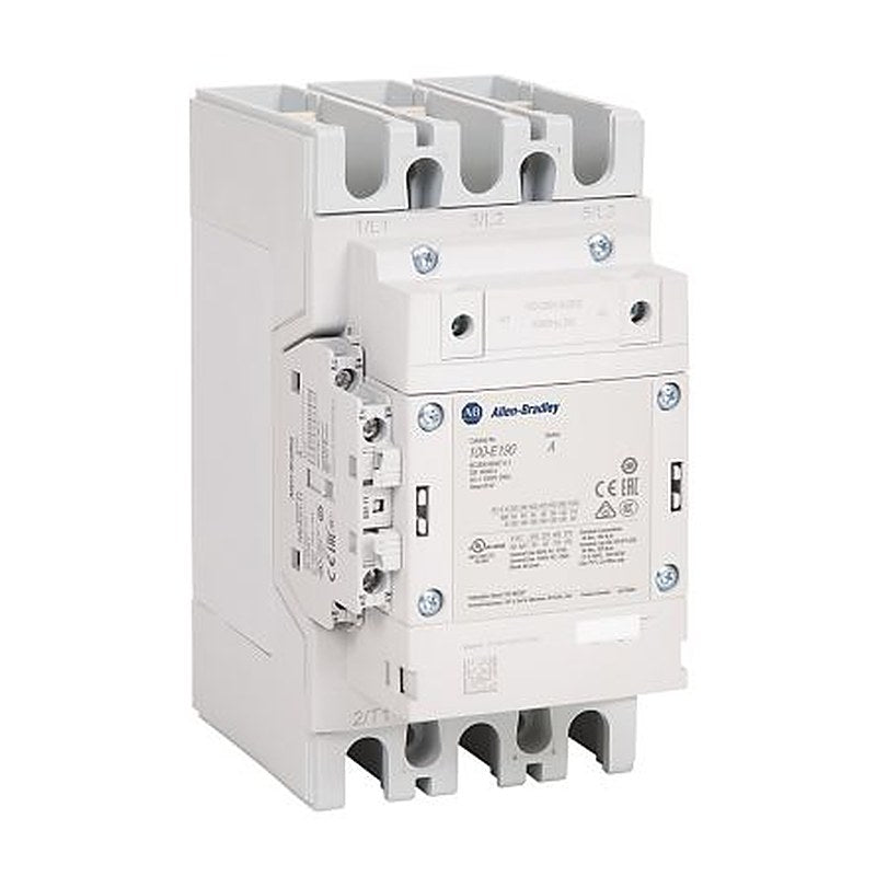 Allen Bradley Contactor, 130V ac/dc, 48 V ac/dc Coil, 3-Pole, 190 A 380V, 1 NO/1 NC
