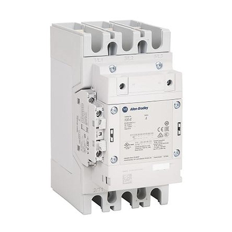 Allen Bradley 100-E Contactor, 100V dc, 250 V dc Coil, 3-Pole, 205 A, 110 kW 250V dc, 1 NO/1 NC, 400V ac