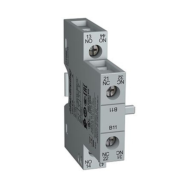 Allen Bradley Auxiliary Contact, 2 Contact, 1 NO/1 NC, Side, 12 A, 100-ESB11