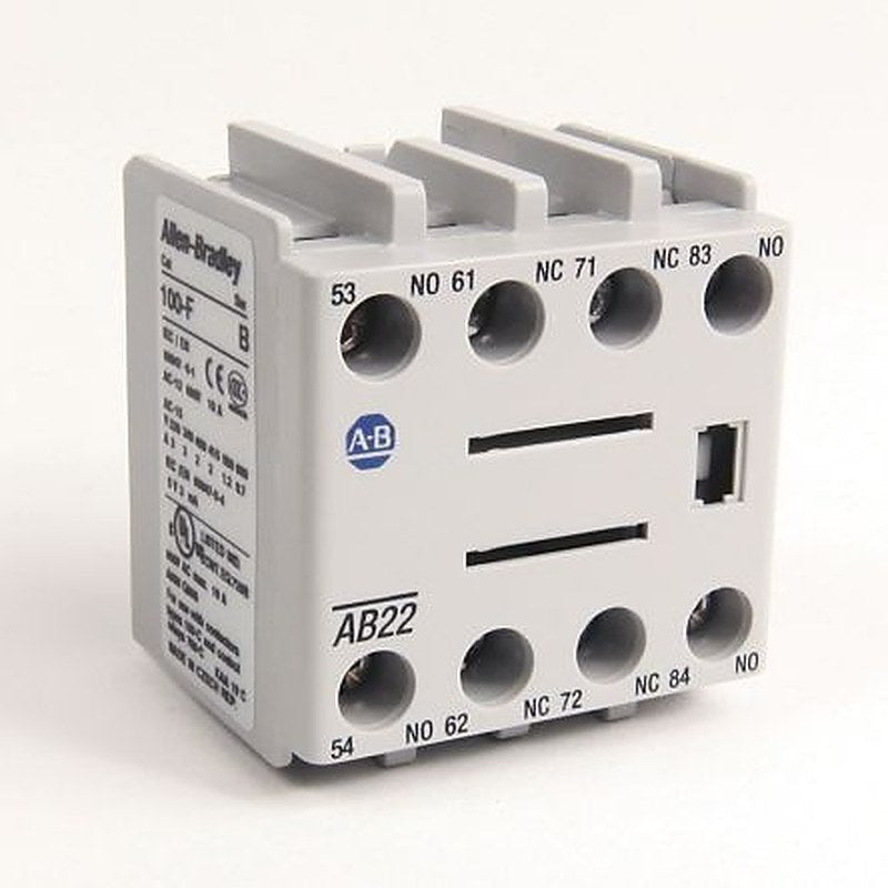 Allen Bradley Auxiliary Contact, 4 Contact, 2 NC/2 NO, Front, 9 A, 100-FAB22