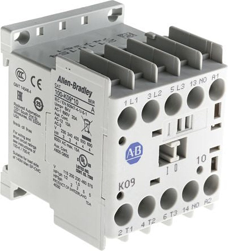 Allen Bradley 100K Contactor, 230V ac Coil, 3-Pole, 9 A, 4 kW 230V ac, 3 NO, 690V ac