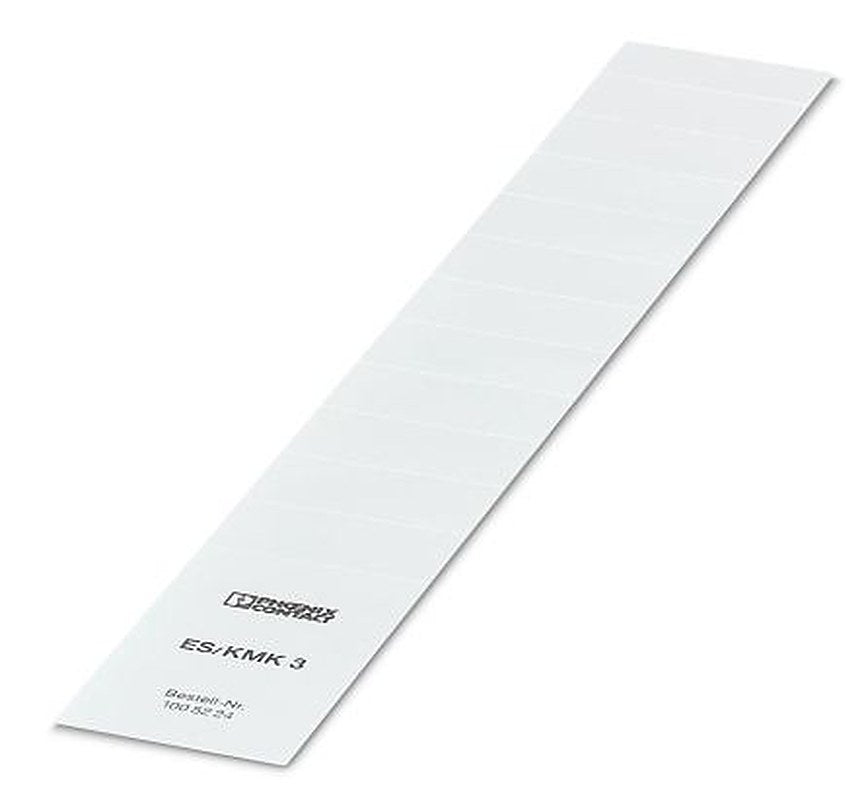 Phoenix Contact, ES/KMK 3 Cardboard Insert Strip for use with Control Cabinet