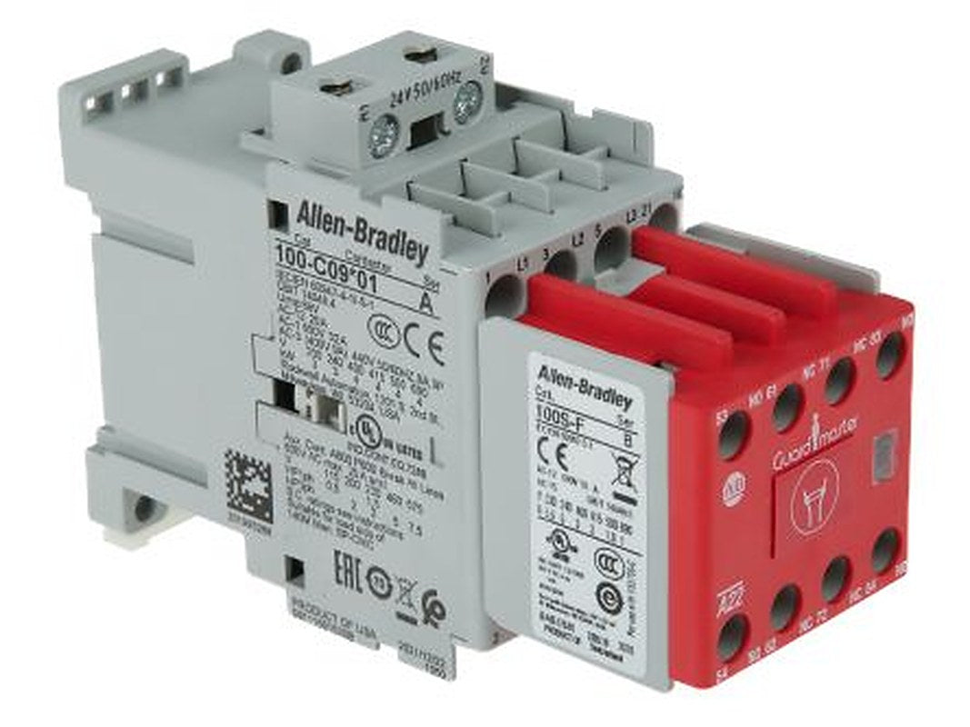 Allen Bradley 100S-C Contactor, 24V ac Coil, 3-Pole, 9 A, 7.5 kW 24V ac, 5 NO/3 NC, 525V ac