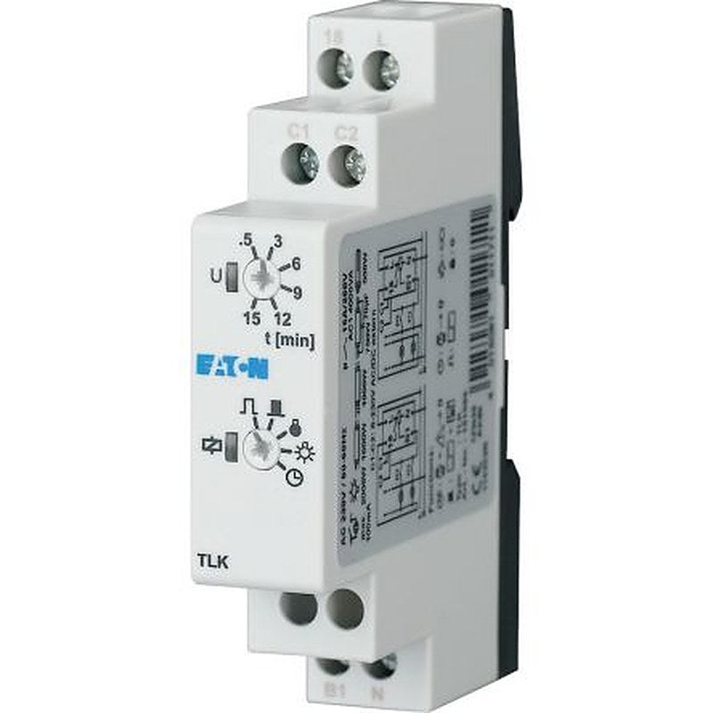 Eaton Eaton Distribution parts Series DIN Rail Timer Relay, 1-Contact, 230 V ac 230V ac, 720 to 30 s, SPST Switch