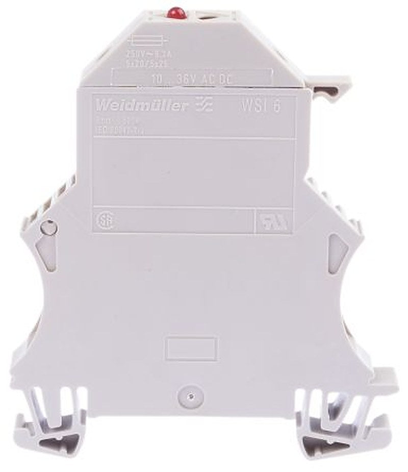 Weidmüller 1011300000 WSI Series Fused DIN Rail Terminal Beige, 2.5mm², 1-Level Fused, Screw