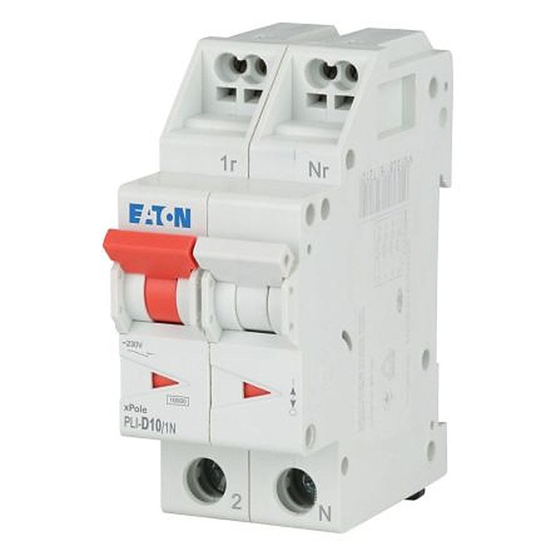 Eaton Eaton Moeller Miniature Circuit Breaker, 1-Pole, 10A, Type D, 230V ac AC, 48 V dc DC, 10 kA Breaking Capacity