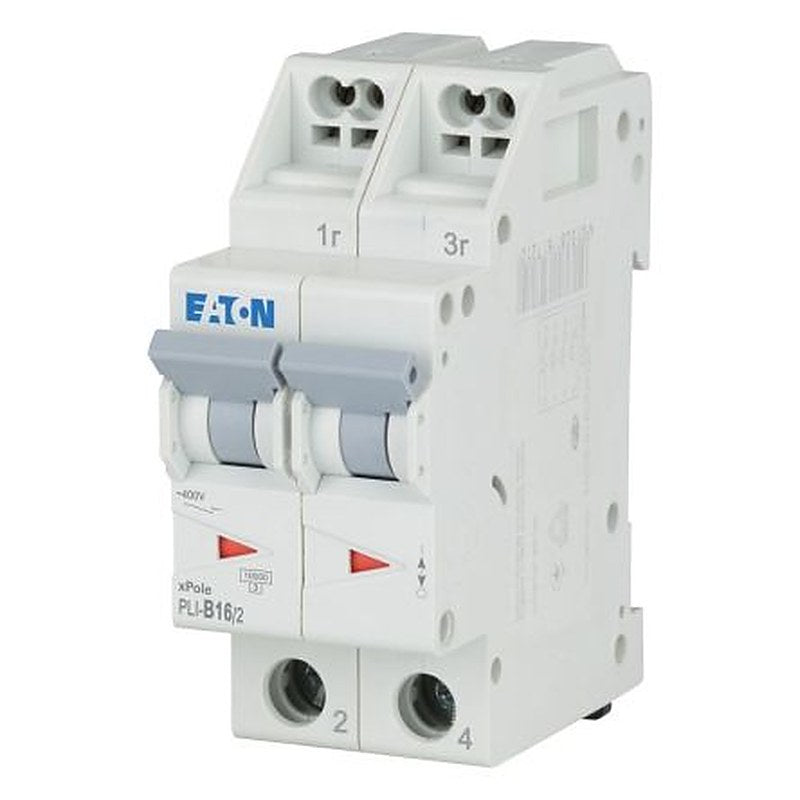 Eaton Eaton Moeller Miniature Circuit Breaker, 2-Pole, 16A, Type B, 400V ac AC, 48 V dc DC, 10 kA Breaking Capacity