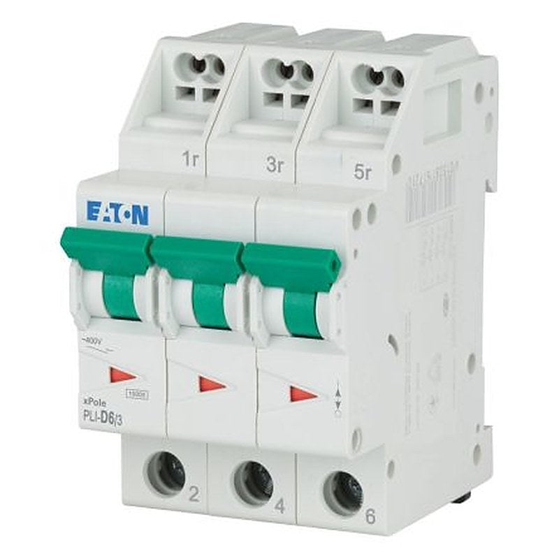 Eaton Eaton Moeller Miniature Circuit Breaker, 3-Pole, 6A, Type D, 400V ac AC, 48 V dc DC, 10 kA Breaking Capacity