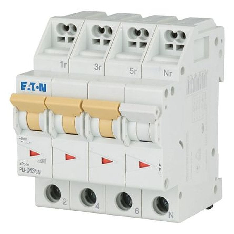 Eaton Eaton Moeller Miniature Circuit Breaker, 3-Pole, 13A, Type D, 400V ac AC, 10 kA Breaking Capacity