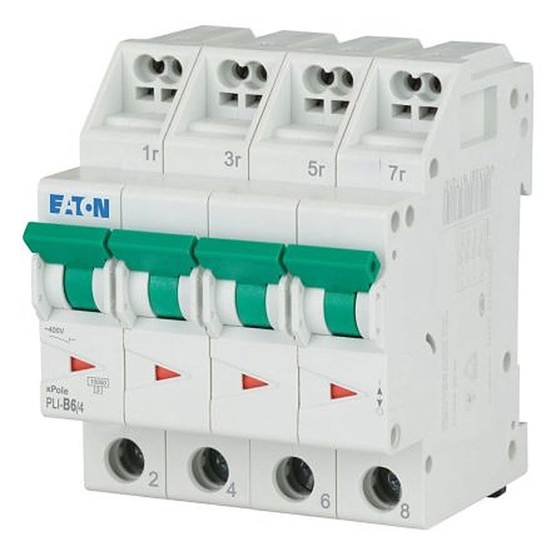 Eaton Eaton Moeller Miniature Circuit Breaker, 4-Pole, 6A, Type B, 400V ac AC, 10 kA Breaking Capacity