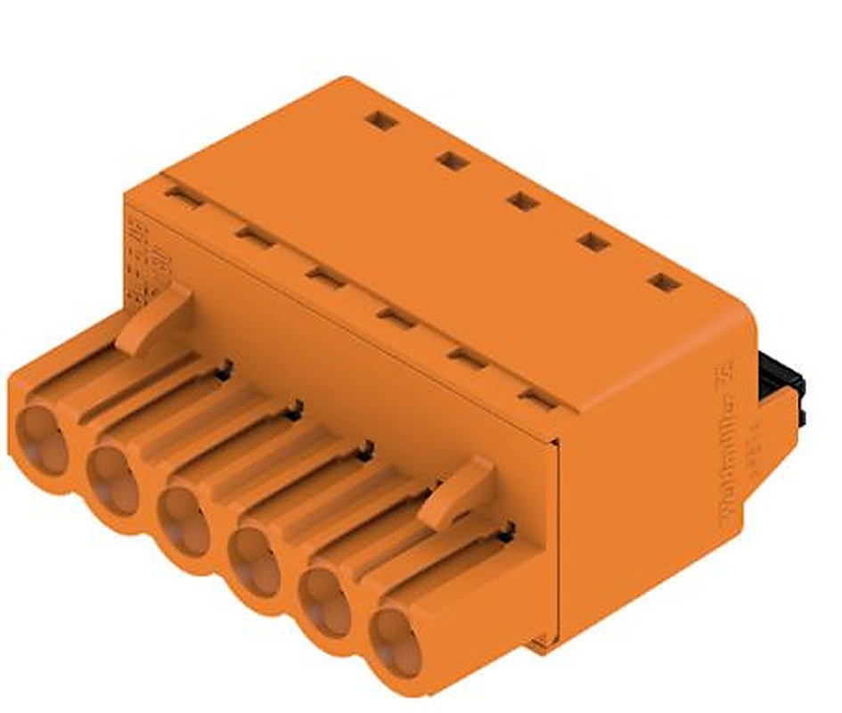 Weidmüller BL 5.08 Series Pluggable Terminal Block, 6-Contact, 5.08 mm Pitch, 1 Row, 1013730000