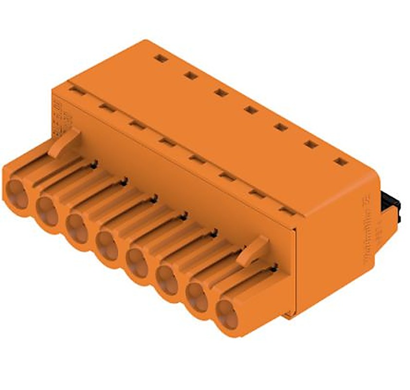 Weidmüller BL 5.08 Series Pluggable Terminal Block, 8-Contact, 5.08 mm Pitch, 1 Row, 1013750000