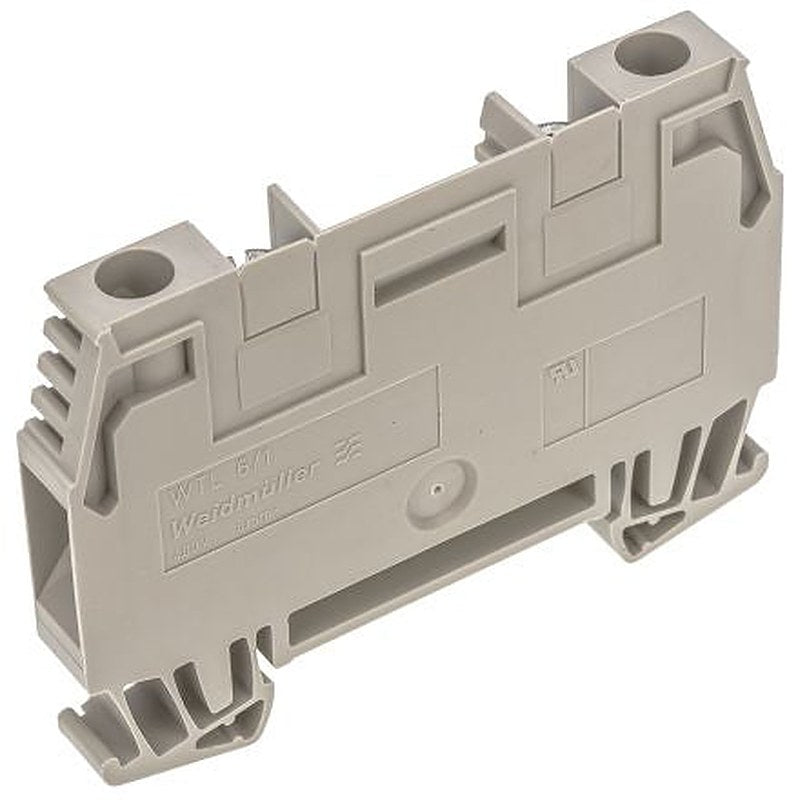 Weidmüller 1016900000 WTL Series Test Disconnect Terminal Block Dark Beige, 6mm², 1-Level, Screw