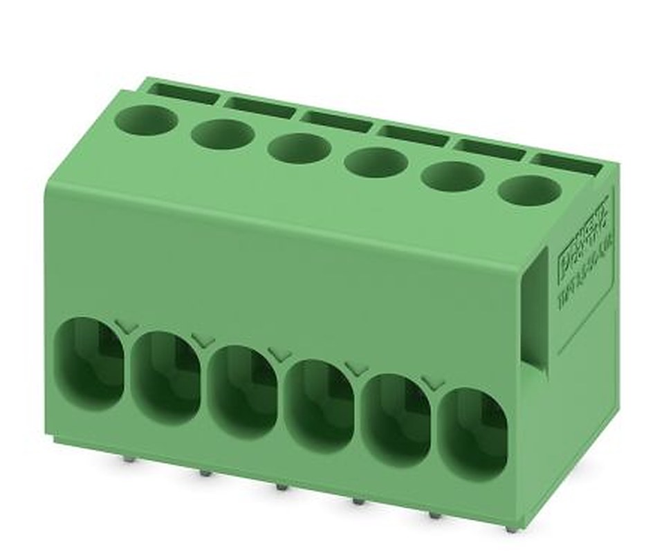Phoenix Contact TDPT 2.5/ 6-SC-5.08 Series Straight Wave Soldering Mount PCB Terminal Block, 6 Contact(s), 5.08 mm