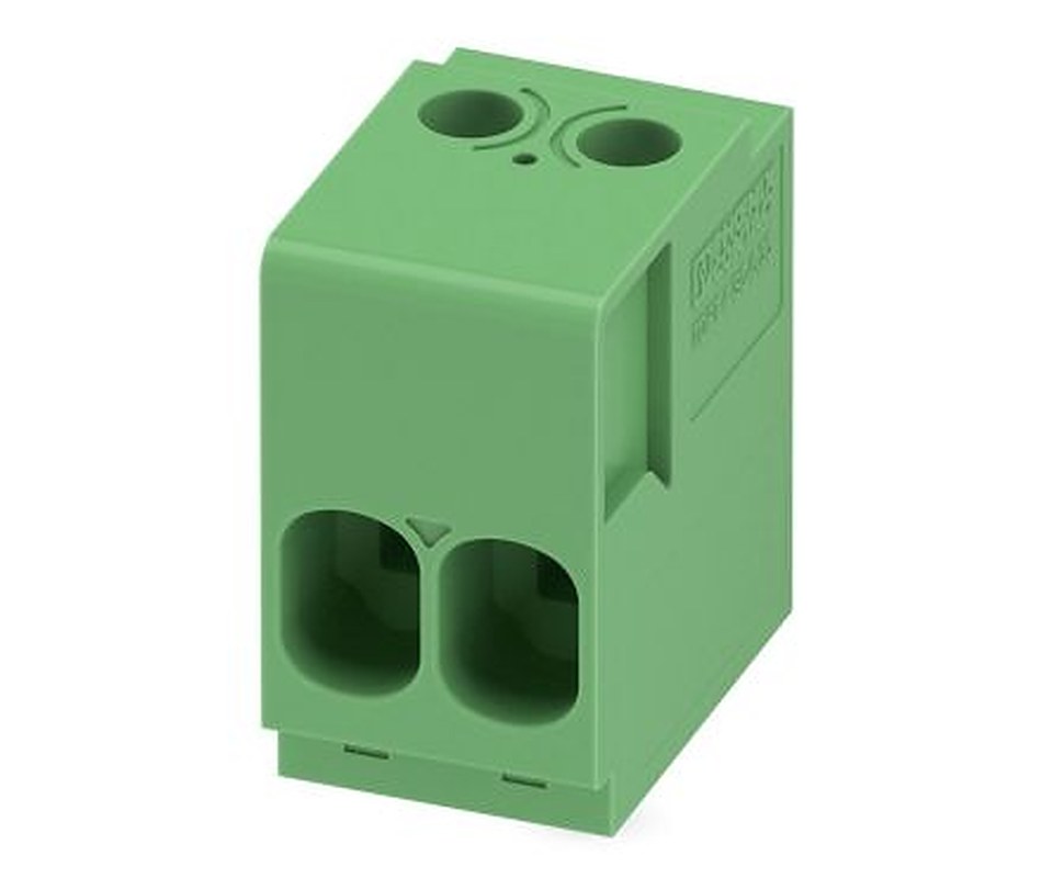 Phoenix Contact TDPT 4/ 2-SC-6.35-ZB Series Straight Wave Soldering Mount PCB Terminal Block, 2 Contact(s), 6.35 mm