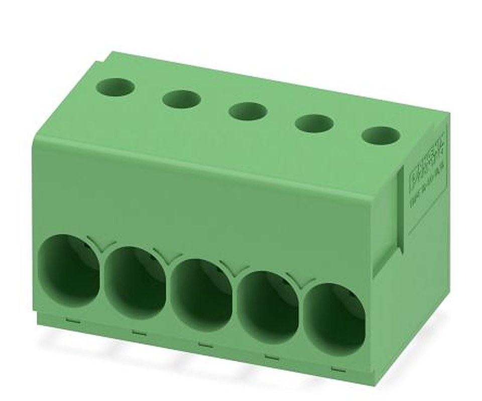 Phoenix Contact TDPT 16/ 5-SC-10.16-ZB Series PCB Terminal Block, 5-Contact, 10.16 mm Pitch, Wave Soldering Mount, 1 Row