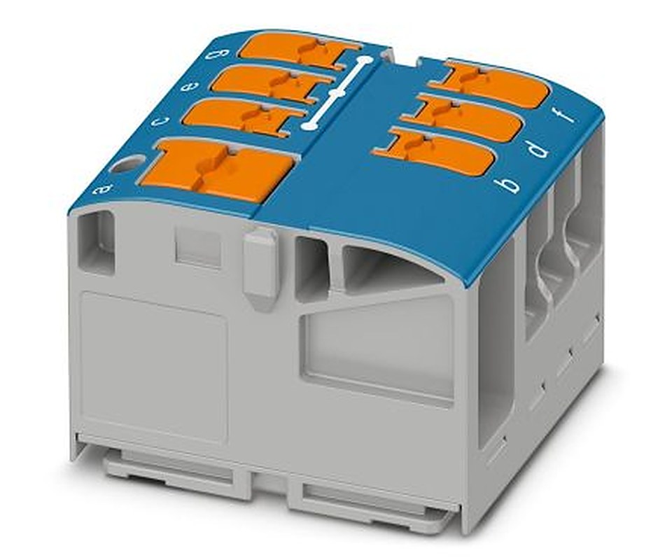 Phoenix Contact Distribution Block, 7 Way, 450V, 24A, Blue
