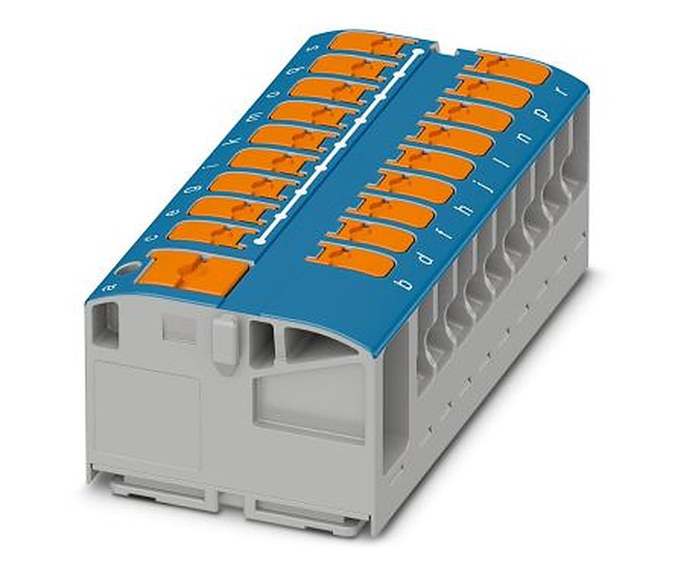 Phoenix Contact Distribution Block, 19 Way, 450V, 24A, Blue