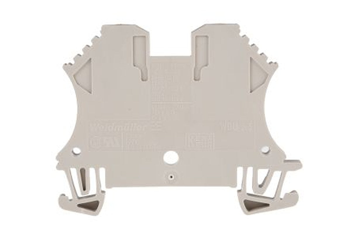 Weidmüller 1020000000 WDU Series Feed Through Terminal Block Dark Beige, 2.5mm², 1-Level, Screw