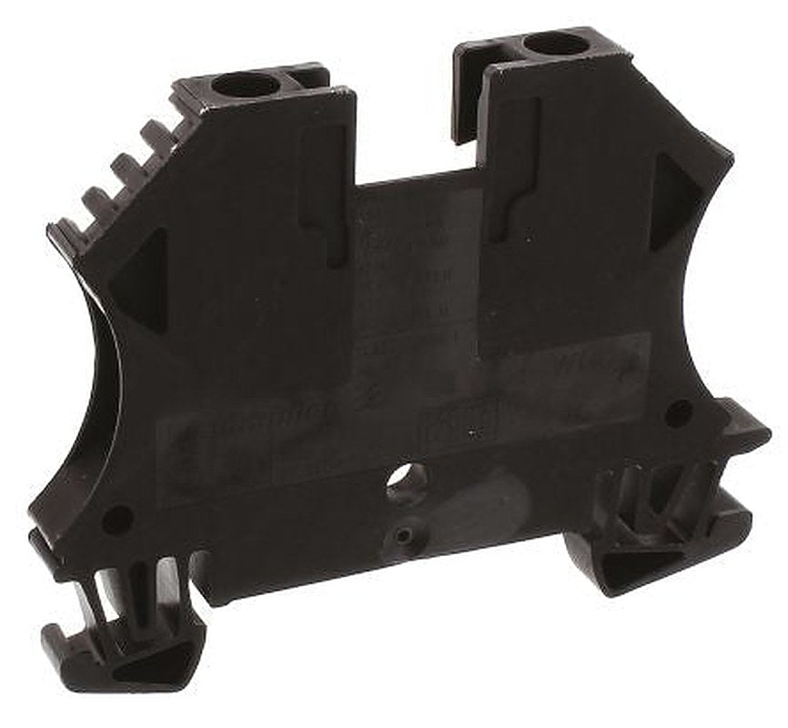 Weidmüller 1020110000 WDU Series DIN Rail Terminal Black, 4mm², 1-Level, Screw, ATEX