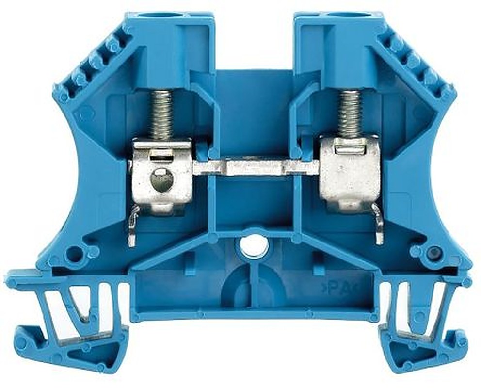 Weidmüller 1020280000 WDU Series Feed Through Terminal Block Blue, 6mm², 1-Level, Solder