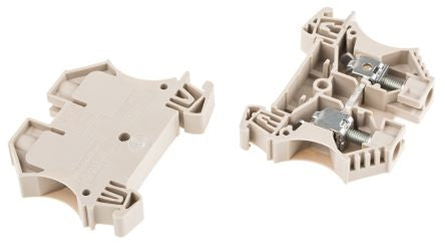 Weidmüller 1020300000 WDU Series Feed Through Terminal Block Brown, 10mm², 1-Level, Screw, ATEX