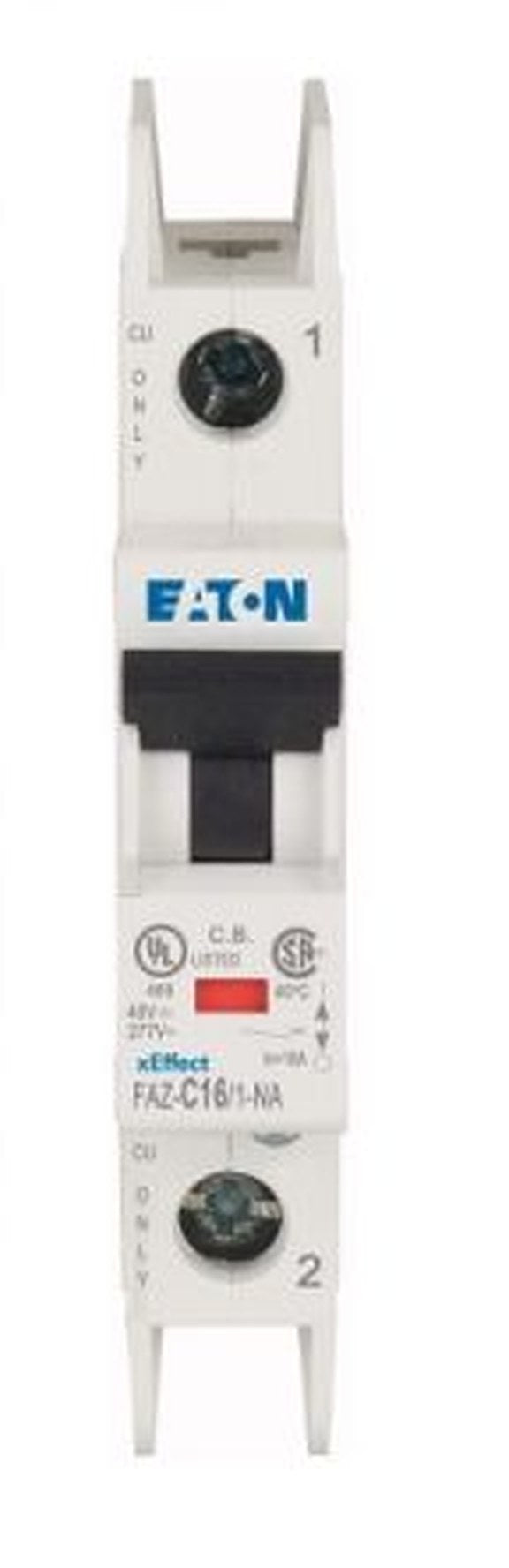 Eaton xEffect FAZ Miniature Circuit Breaker, 1-Pole, 16A, Type C, 415V ac AC, 48 V dc DC, 10 kA Breaking Capacity
