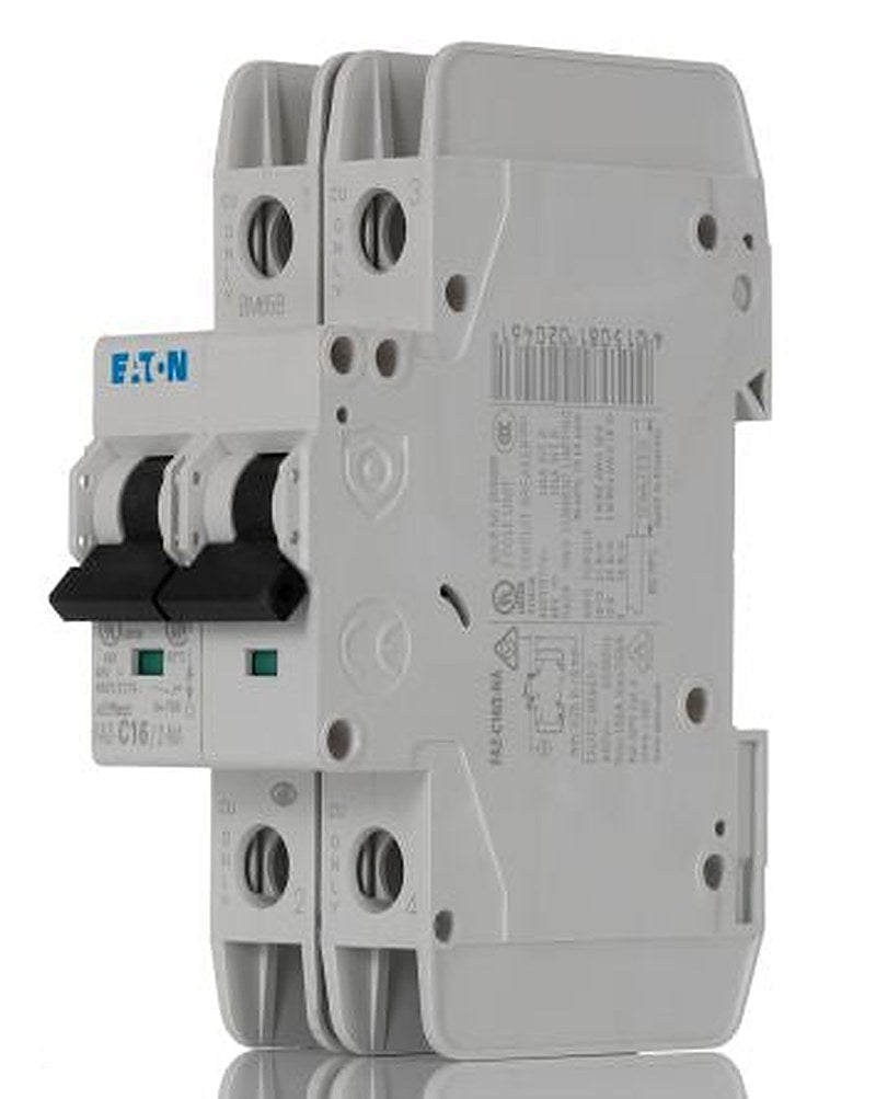 Eaton xEffect xEffect Miniature Circuit Breaker, 2-Pole, 16A, Type C, 415V ac AC, 10 kA Breaking Capacity
