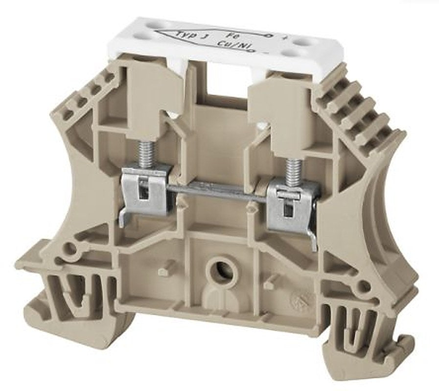 Weidmüller 1024300000 WDU 2.5/TC TYP J Series Thermoelectric Voltage Terminal Block Dark Beige, 2.5mm², 1-Level, Screw