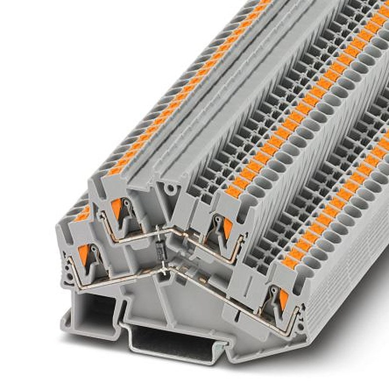 Phoenix Contact 1026166 PTTBS 2.5-DIO/U-O CUS Series Component Terminal Block Grey, 0.14mm², 4 mm², 2-Level, Push-in