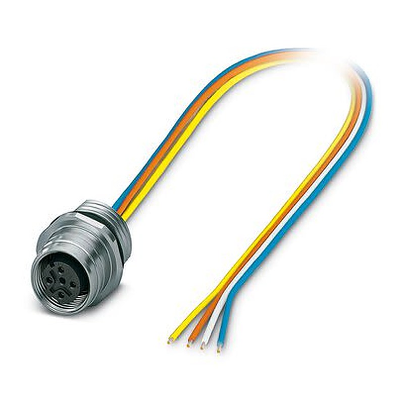 Phoenix Contact Circular Connector, 4 Contacts, Front, M16 Connector, Socket, Female, IP65, IP67, SACC Series