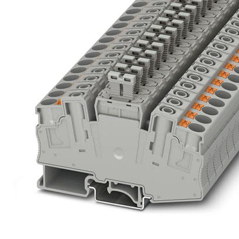 Phoenix Contact 1028589 PT Series Disconnect Terminal Block Grey, 1-Level, Push-in, EFUP-E