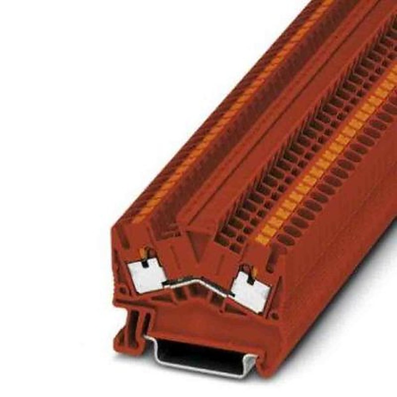 Phoenix Contact 1037083 PTS Series Feed Through Terminal Block Red, 0.14mm², 4 mm², 1-Level, Push-in, IECEx, ATEX