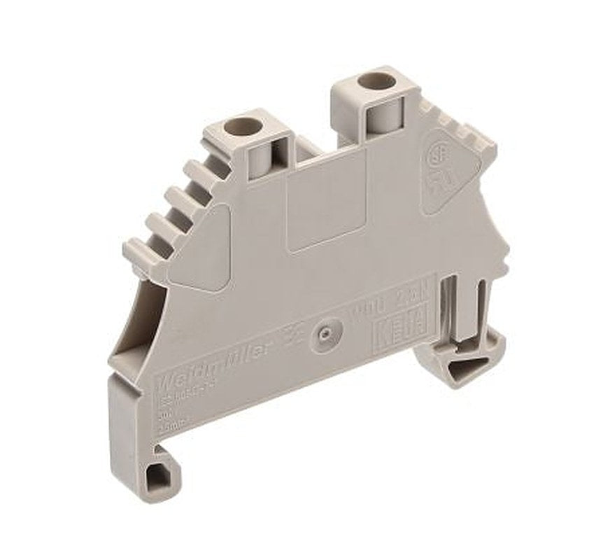 Weidmüller 1040800000 W Series Feed Through Terminal Block Dark Beige, 4mm², 1-Level, Screw