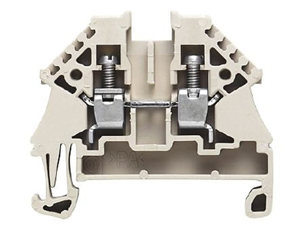 Weidmüller 1042600000 W Series Feed Through Terminal Block Dark Beige, 4mm², 1-Level, Screw